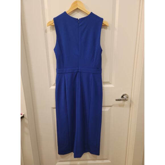 Calvin Klein Button Trim Side Slit Midi Dress - Picture 2 of 7